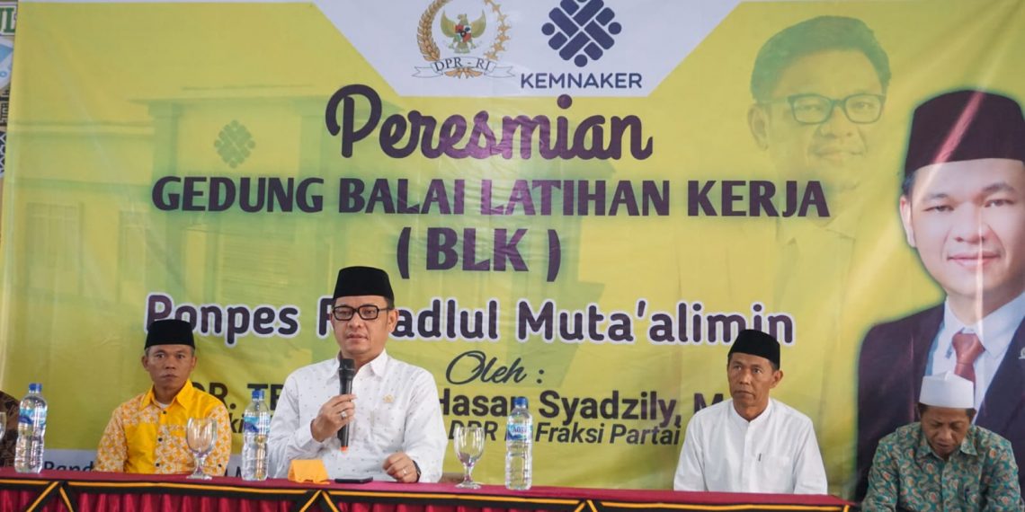 Resmikan Balai Latihan Kerja, Ace Hasan Harap Santri dan Masyarakat Dapat Mandiri