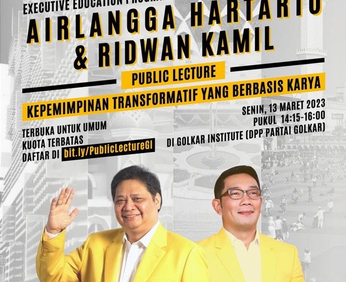 Ridwan Kamil Bakal Bahas Ilmu Kepemimpinan di Pelatihan Golkar Institute